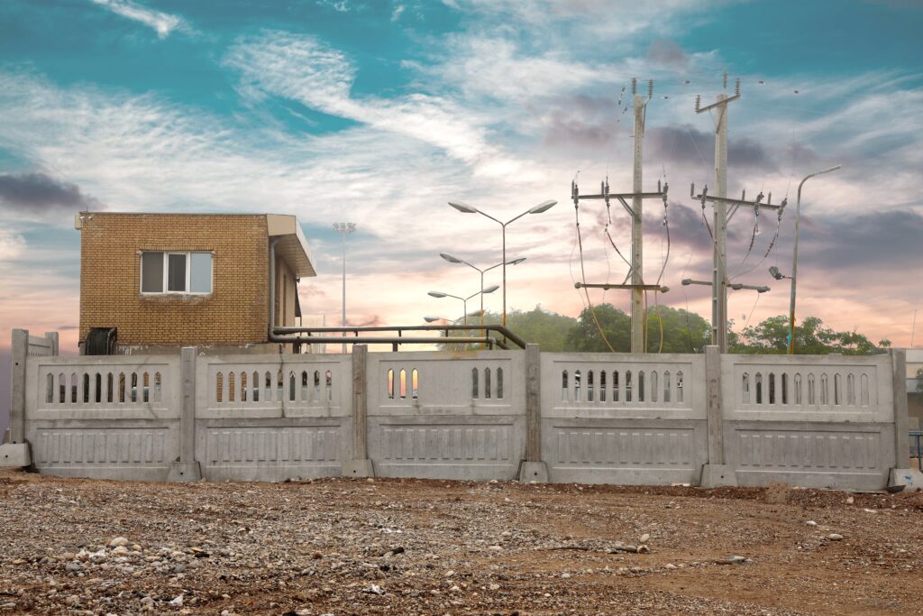 احداث دیوار حفاظتی اطراف ترانس های برق ایستگاه پمپاژ اصلی آبیاری