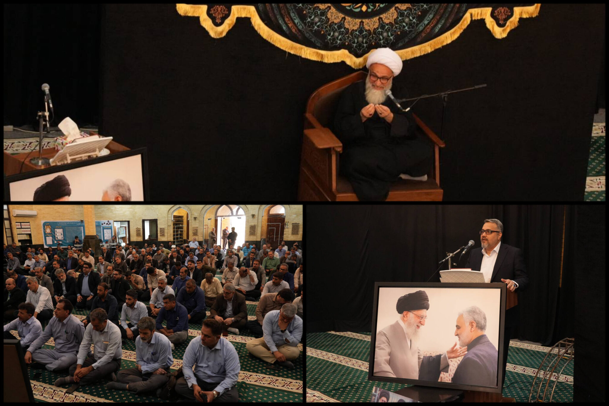 مراسم اربعین شهادت رهبری در مسجد ولایت اهواز برگزار شد/تأکید آیت‌الله حیدری بر جایگاه ولایت فقیه و نقش آن در ثبات کشور