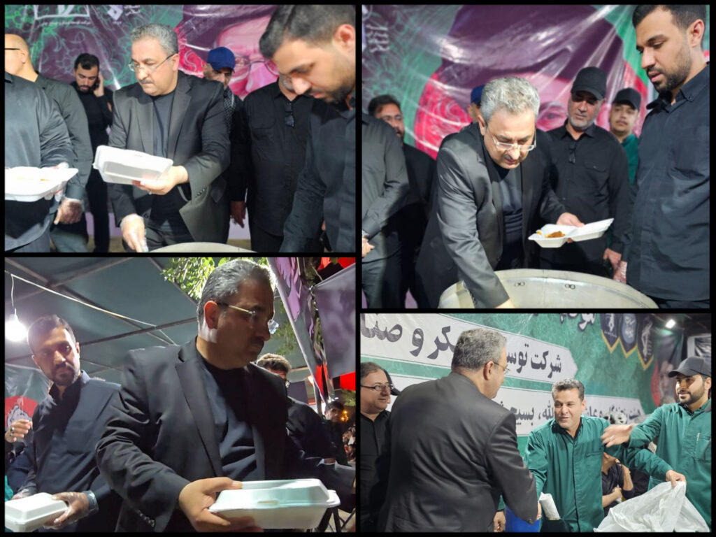 خدمت‌رسانی مدیرعامل توسعه نیشکر به مردم سوگوار در تشییع رهبر شهید انقلاب