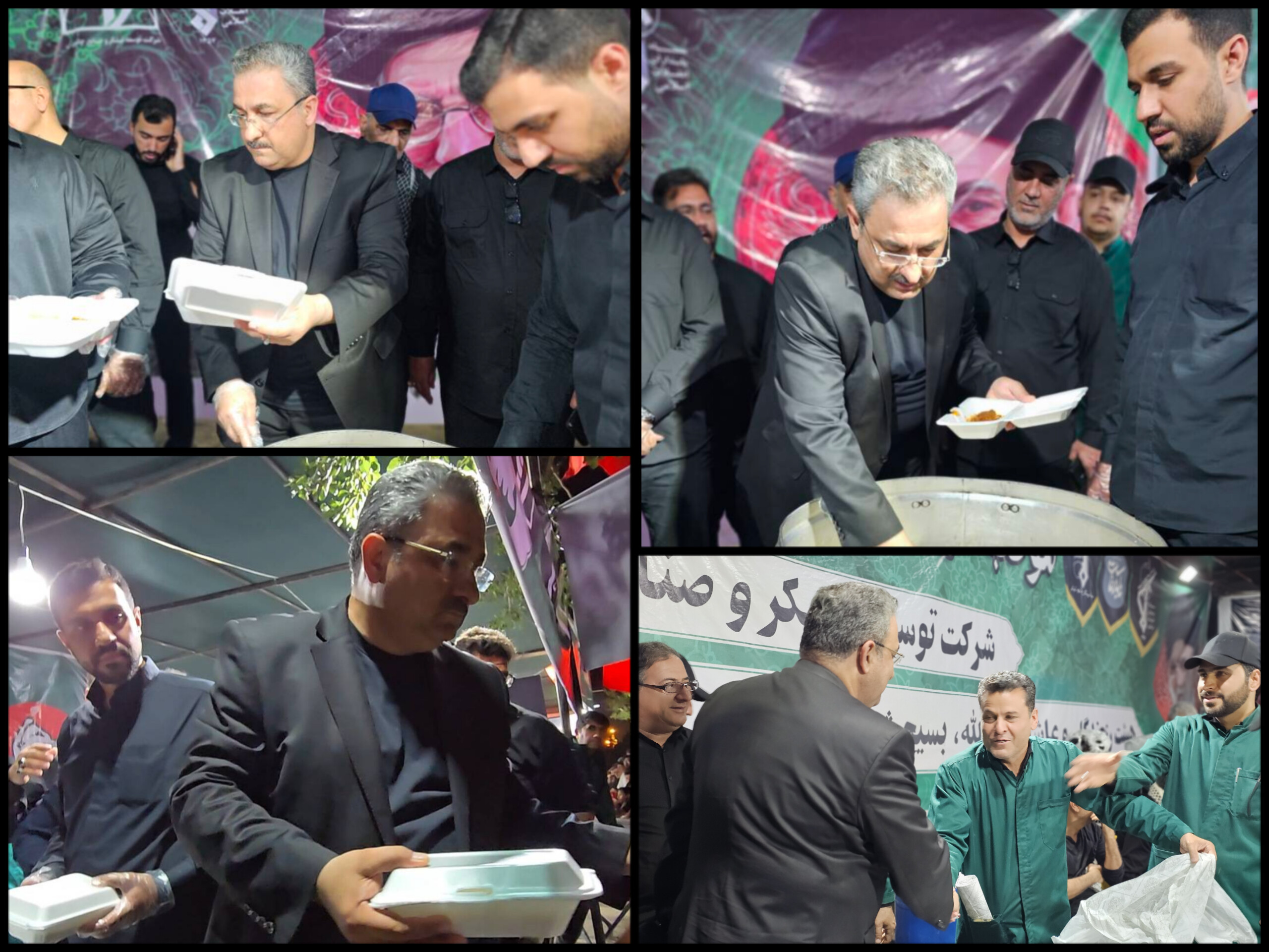 خدمت‌رسانی مدیرعامل توسعه نیشکر به مردم سوگوار در تشییع رهبر شهید انقلاب