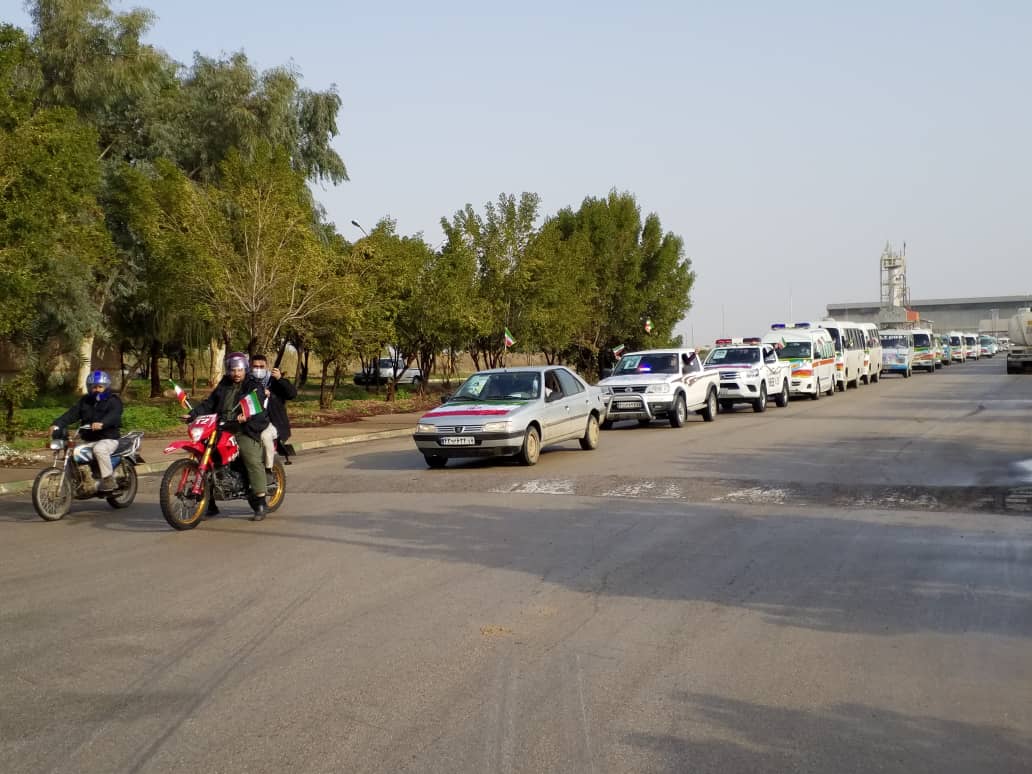 برگزاری رژه خودرویی و موتوری به‌مناسبت دهه فجر در شرکت کشت و صنعت دعبل خزاعی