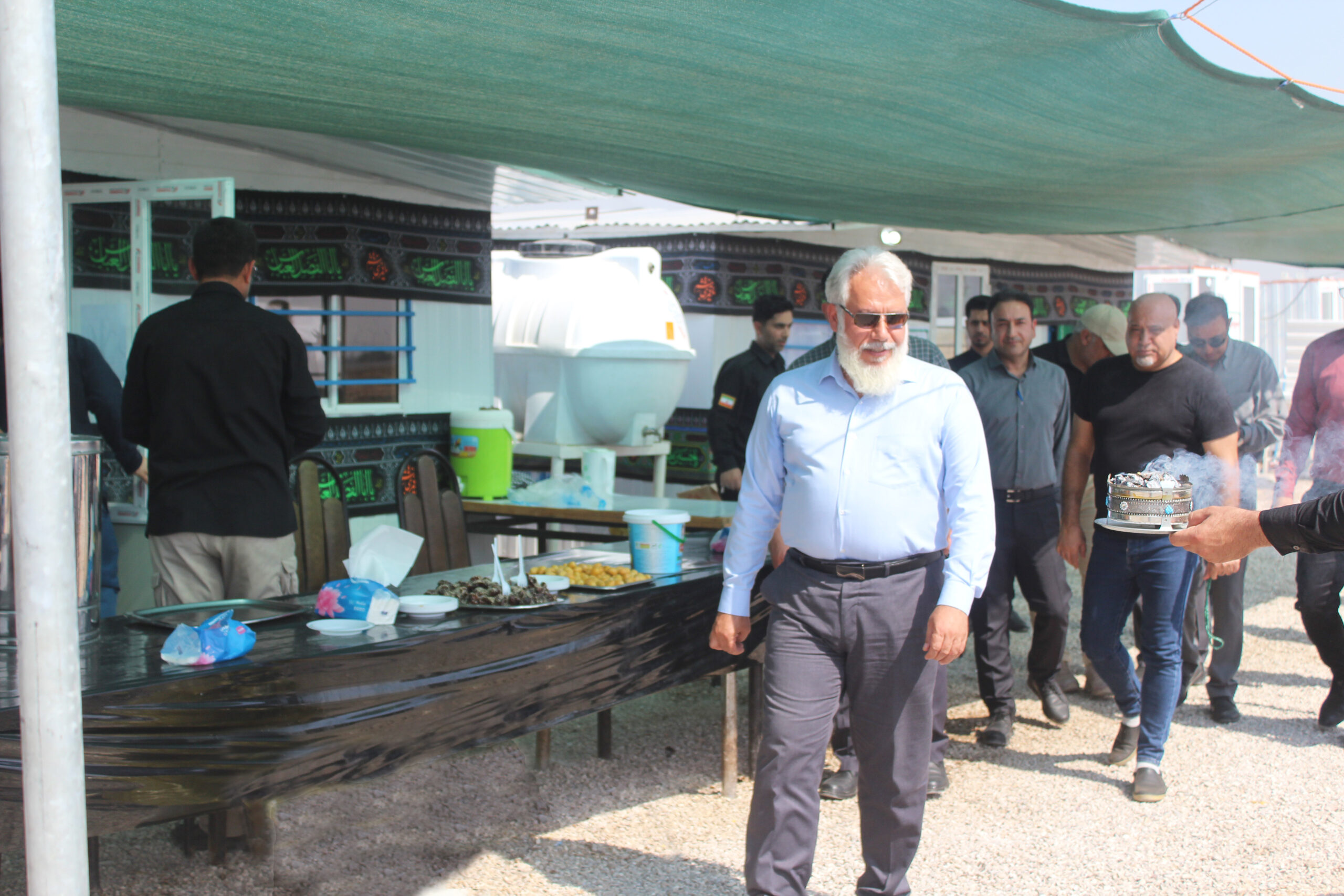 بازدید مدیر عامل کشت و صنعت دعبل خزاعی از محل موکب شرکت توسعه نیشکر در مسیر شلمچه