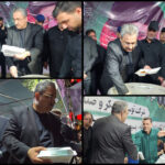 خدمت‌رسانی مدیرعامل توسعه نیشکر به مردم سوگوار در تشییع رهبر شهید انقلاب